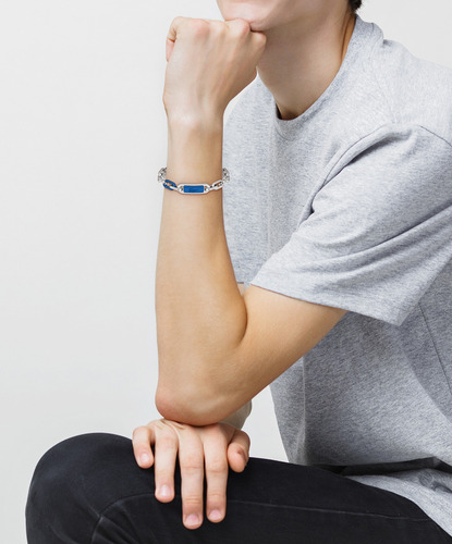 Pulsera Lacoste Crew 2040368 Acero Inoxidable Azul