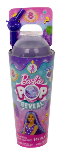 Muñeca Barbie Pop Reveal Uva Fruit Series Hnw44