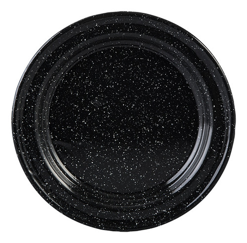 Juego 4 Platos 22 Cm Peltre Negro Jaspeado Cinsa 315625 Negro