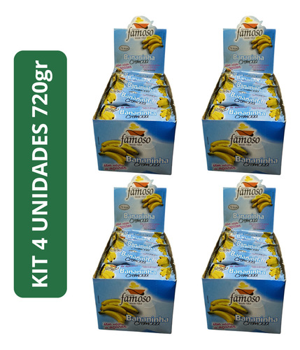 Doce de bananinha famoso banana, doce de banana, bananinha zero Bananinha Sem Adição de Açúcar em display 2.9 kg 24 un pacote x 4
