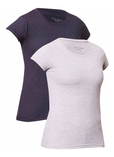 Imagem 1 de 10 de Kit Com 2 Camisetas Femininas Multicolor Polo Wear