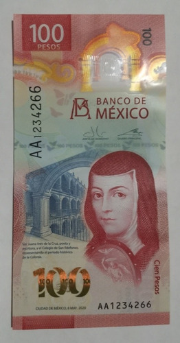 Billete 100 Aa Numeración Ascendente 1-2-3-4 Único Colección