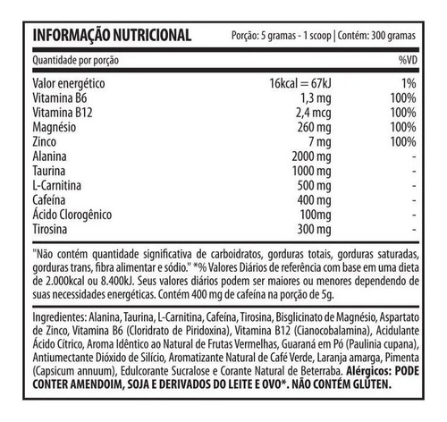 Suplemento em Pó Psichotic 300g 60 Doses Demons Lab Sabor Frutas Vermelhas