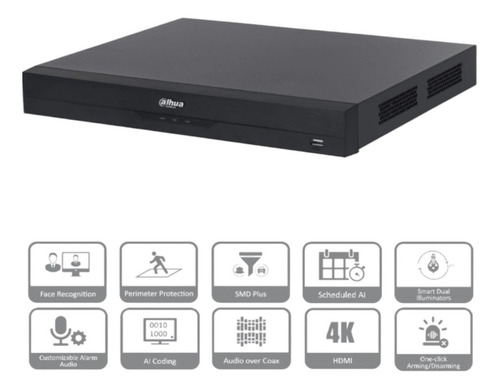 Dahua Xvr5232an-4kl-i3 Dvr 32 Canales 4k 8mp Wizsense Con Ia