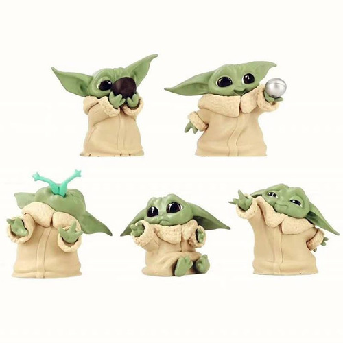 5 Piezas Mandalorian Baby Yoda Figura De Acción Juguetes
