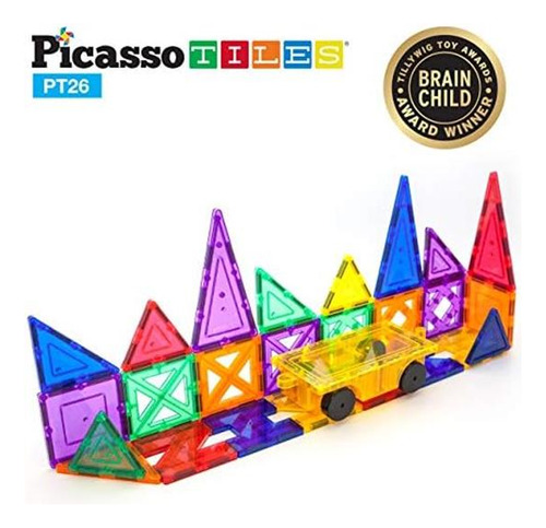 Picassotiles Juego De Construcción De Azulejos Magnéticos De