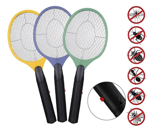 Pack 2 Mata Moscas Raqueta Electrica Recargable Mata Insecto