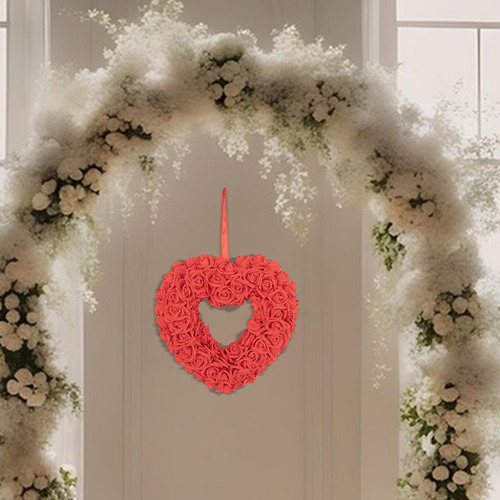 Corona De Flores En Forma De Corazón Decoración De Coronas D