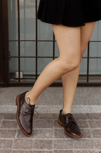 Imagen 2 de 8 de Zapato Fino Para Dama Bostoniano Casual Vestir Piel Vacuno