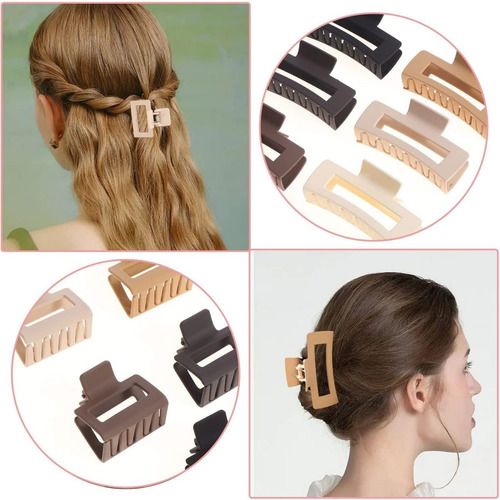 Juego De 12 Horquillas For Mujer, Horquillas Cuadradas Y