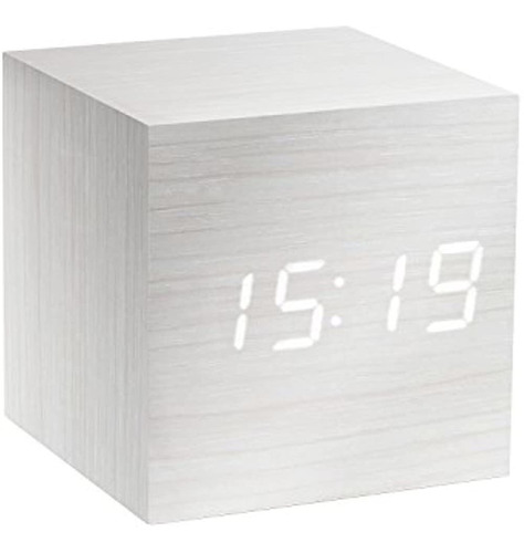 Gingko Cube Led Click Clock Despertador Con Activación De So