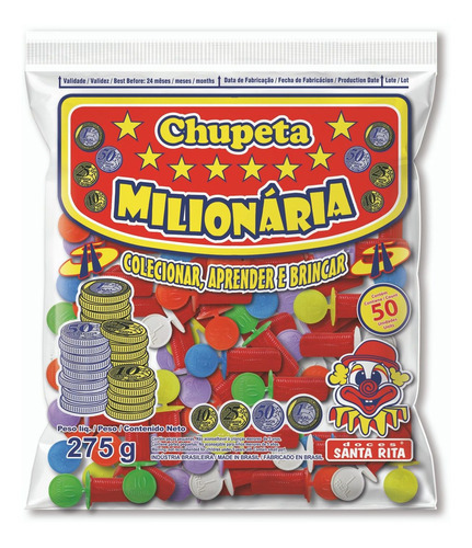 Pirulito Chupeta Milionária Santa Rita