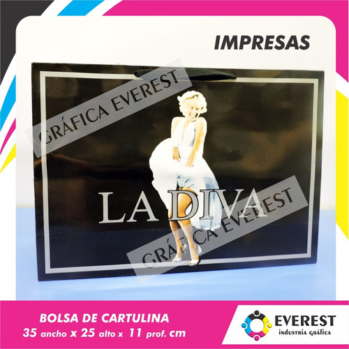 Bolsas De Cartulina 35x25x11 X 250u Impresas Offset 1 Color