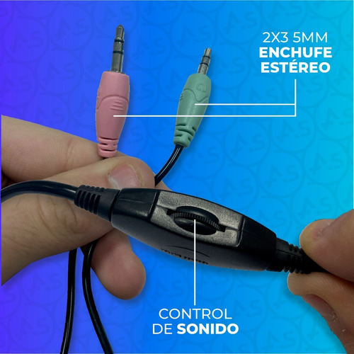 Imagen 6 de 10 de Auriculares Gamer Pc Con Microfono Auricular Gaming