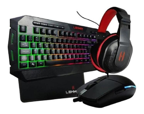 Kit Game Zone Lehmox Com Mouse + Teclado + Headset Gamer