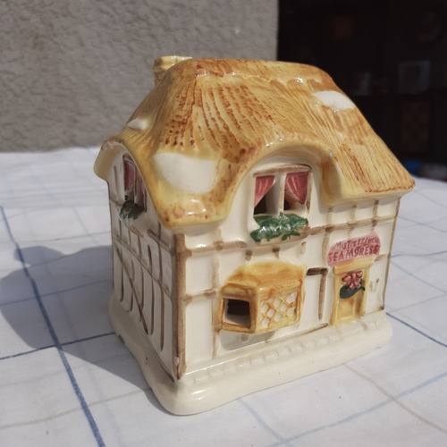 Casa Casinha Miniatura Em Cerâmica Vitrificada Pintada À Mão