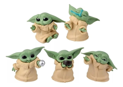 Kit 5 Bonecos Action Figure Yoda Baby Star Wars Mandalorian