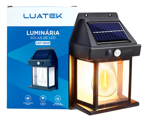 Luz Led Externa Carregamento Solar A Prova D'agua