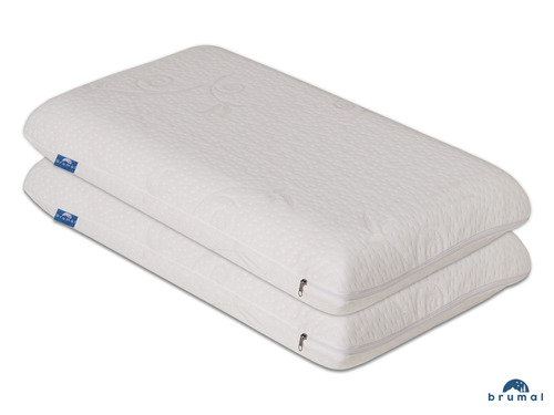 Almohada Inteligente Viscoelastica Brumal Combo X 2  Blanco Clásica