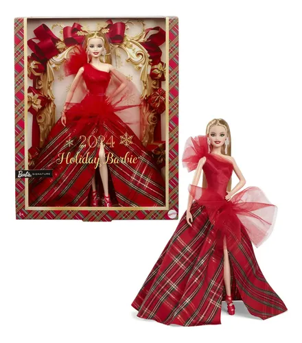 Barbie Signature Navidad 2023 – Muñeca Rubia Con Vestido Dorado De Gala, Edición 35 Aniversario