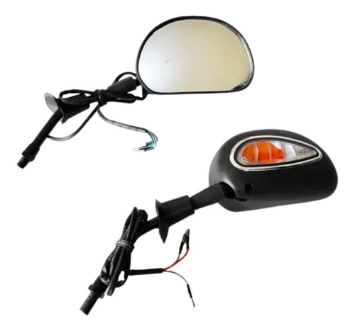 Retrovisor Moto Scooter Decorativos Con Luz