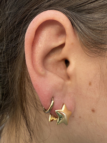 Aretes En Forma De Estrella Para Mujer Oro Laminado 18k Moda Pendientes Para Playa Fina Elegante Ideal Para Regalo Dama