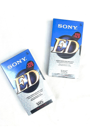 Cassette Vhs Sony - T-120edc X 2 Nuevo