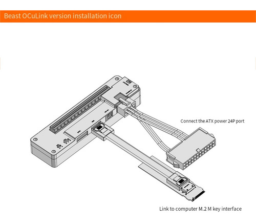 Adaptador M.2 Mkey A Oculink Gpu Dock De Alta Velocidad Pcie