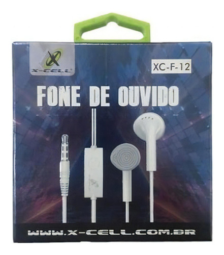 Fone De Ouvido Com Microfone Estéreo X-cell P2 3.5mm Xc-f-12