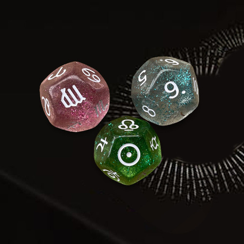 3 Piezas De Dados Poliédricos, Cartas De, Dados De Estilo A