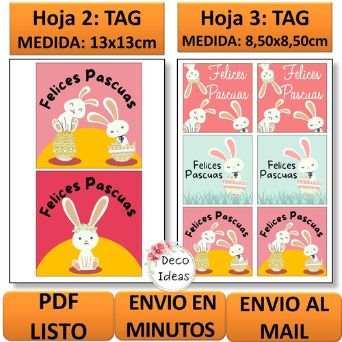 Imagen 3 de 6 de Kit Imprimible 09 Felices Pascuas Para Emprendedores