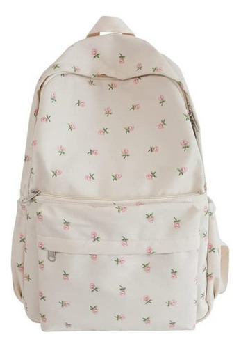 Mochila Kawaii With Floral Print, School Mochila, Bolso