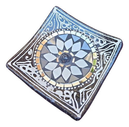 Porta Sahumerios Espejos Venecitas Cuadrado 10cm Aprox