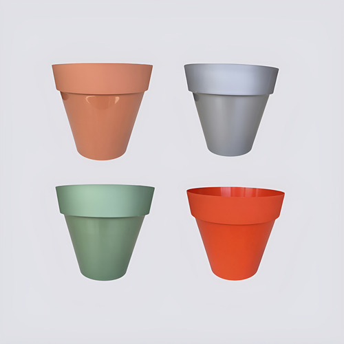 Maceta Matri Linea Josephine 24 Para Plantas-diseño Elegante Blanco Josephine