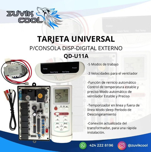 Tarjeta Universal Para Aire Acondicionado Con Display