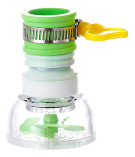 1 Adaptador De Caño 360° Filtro, Ahorrador Con Abrazadera