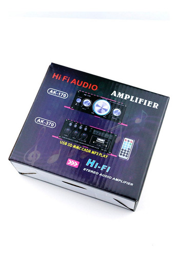Mini Amplificador De Potencia Ak370 De Audio Bt Digital 12v