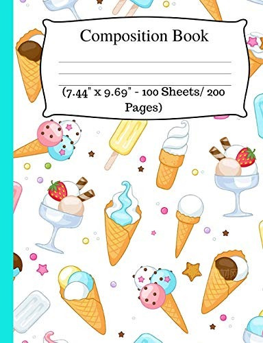 Composition Book Cute Ice Cream Journal School Notebook For 