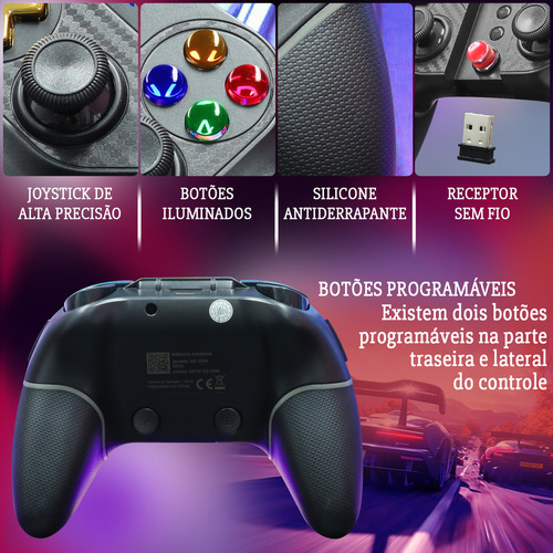 Controle Joystick Pg-9218 Ipega Bluetooth 5.0 Modo Turbo Cor Preto
