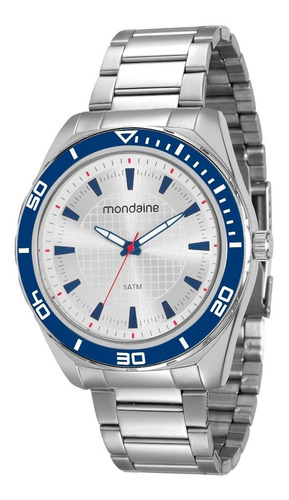 Relógio Mondaine Análogo 46mm Pulseira Aço 53521g0mvne1