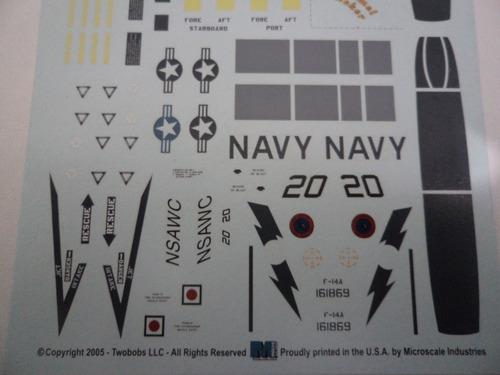 Decal F-14 Tomcat Twobobs Escala 1/48 (Usado)