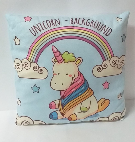 Cojín, Almohada Para Niños Diseño Unicornio / Runn