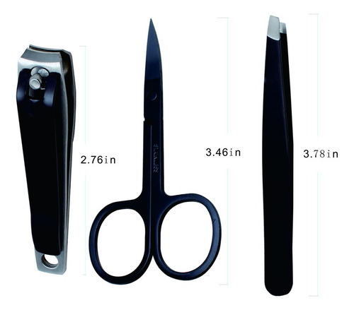 Juego De 3 Cortaúñas De Acero Inoxidable, Cortadores De Uñas