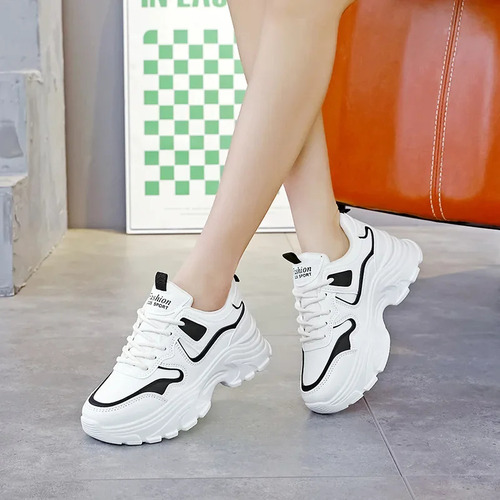 Zapatillas Gruesas, Zapatos Deportivos Casuales A La Moda Para Mujer