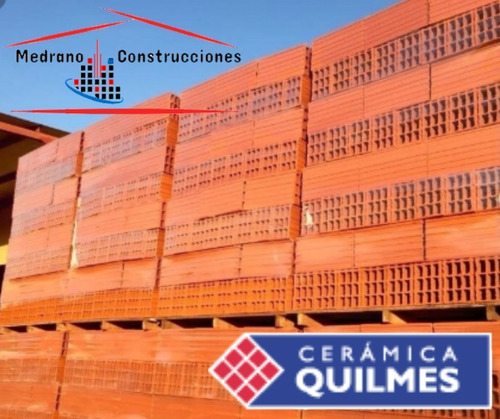 Ladrillo Hueco 8 X 18 X 33 Cerámica Quilmes O Fanelli X 10 U