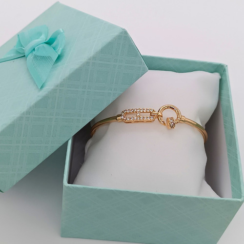 Pulsera Brazalete Ajustable Para Dama Mujer Oro Laminado