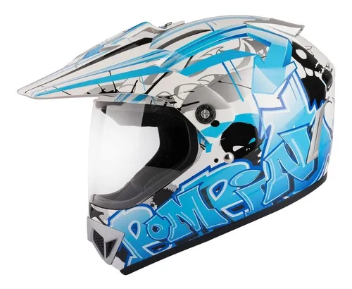 Casco cross online con visor