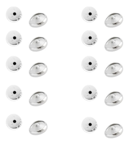 10 Pares Tarraxas Baby Infantil Banho Prata Não Machuca