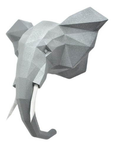 Imagen 1 de 3 de Elefante Trofeo Para Armar Papercraft Papiroflexia 