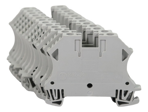 Bloque De Terminales Allen Bradley 1492-j4 Gris 12pz